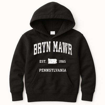 Bryn Mawr Pennsylvania Pa Vintage Athletic Sports Kids Hoodie