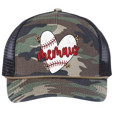 Baseball Memaw Proud Baseball Player Memaw Funny Gift Retro Rope Trucker Hat Cap