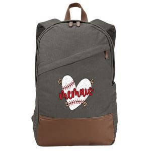 Baseball Memaw Proud Baseball Player Memaw Funny Gift Cotton Canvas Backpack