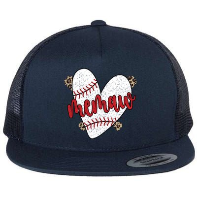 Baseball Memaw Proud Baseball Player Memaw Funny Gift Flat Bill Trucker Hat