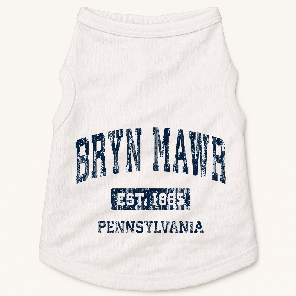 Bryn Mawr Pennsylvania Pa Vintage Athletic Sports Design Doggie Tank