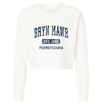 Bryn Mawr Pennsylvania Pa Vintage Athletic Sports Design Cropped Pullover Crew