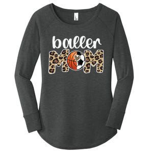 Baller Mom Proud Basketball Soccer Player Mother Women's Perfect Tri Tunic Long Sleeve Shirt