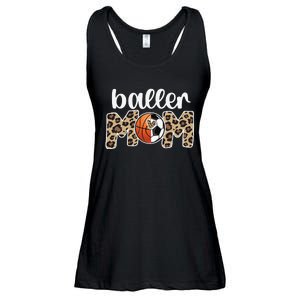 Baller Mom Proud Basketball Soccer Player Mother Ladies Essential Flowy Tank