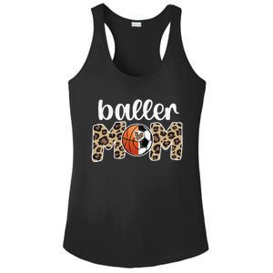 Baller Mom Proud Basketball Soccer Player Mother Ladies PosiCharge Competitor Racerback Tank