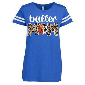 Baller Mom Proud Basketball Soccer Player Mother Enza Ladies Jersey Football T-Shirt