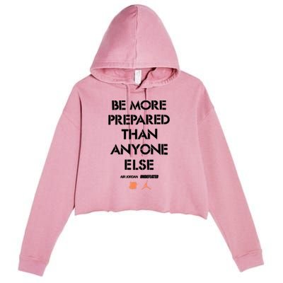 Be More Prepared Than Anyone Else Crop Fleece Hoodie