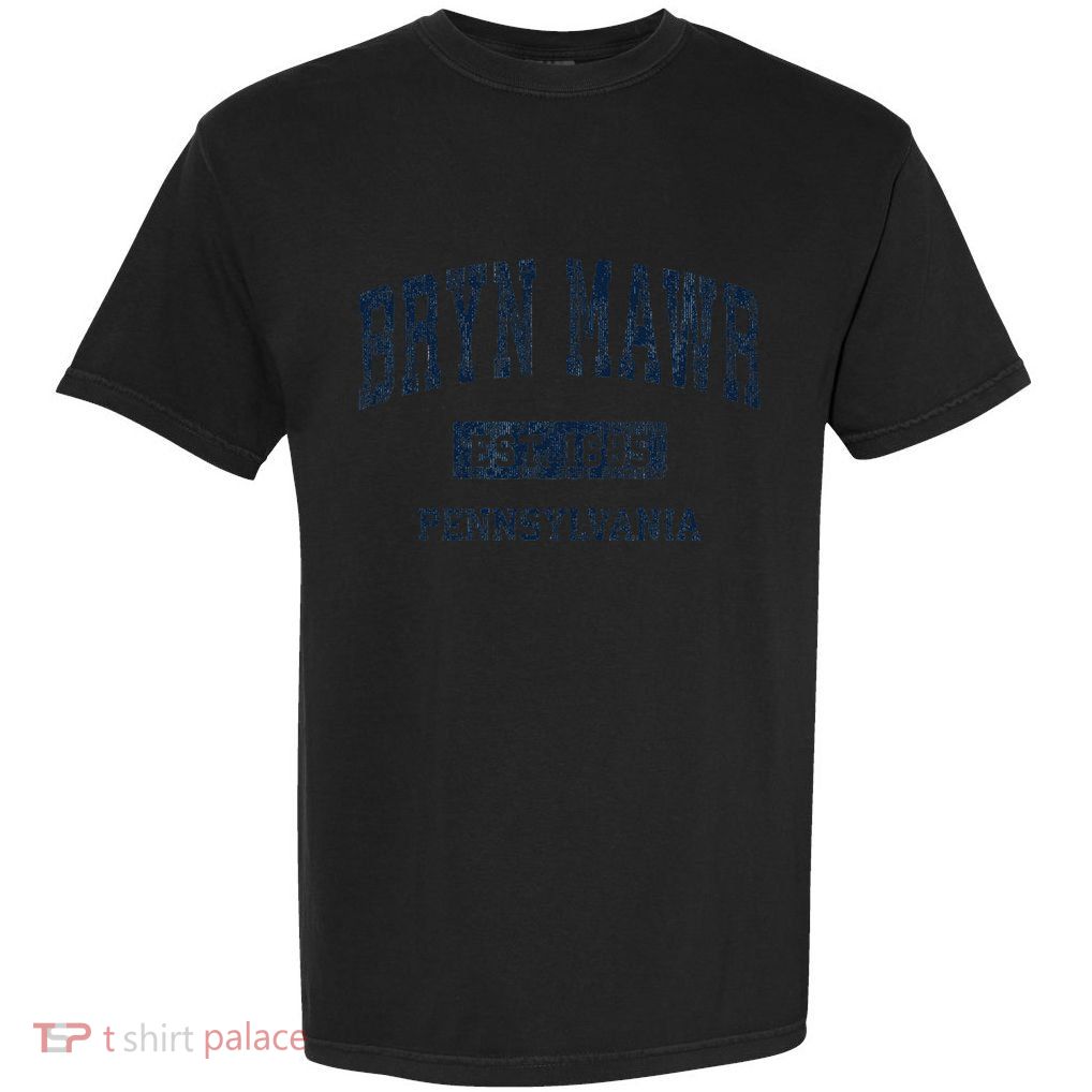 Bryn Mawr Pennsylvania Pa Vintage Athletic Sports Garment-Dyed Heavyweight T-Shirt