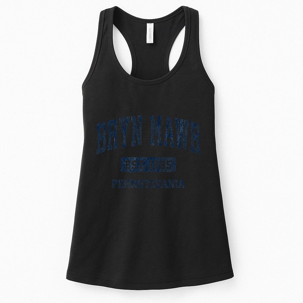 Bryn Mawr Pennsylvania Pa Vintage Athletic Sports Womens Tank Top