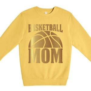 Basketball Mom Player Coach Sports Lover Graphic Funny Gift Premium Crewneck Sweatshirt