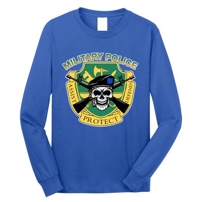 Badgiftass Military Police Skull Gift Long Sleeve Shirt