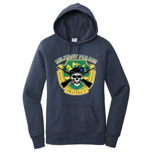 Badgiftass Military Police Skull Gift Women's Pullover Hoodie