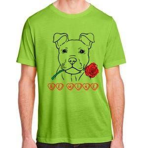 Be Mine Puppy With Rose Sweetheart Valentines Gift Adult ChromaSoft Performance T-Shirt