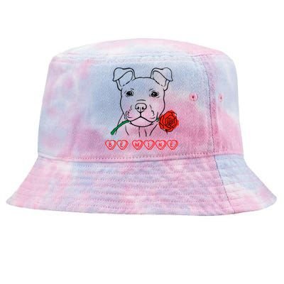 Be Mine Puppy With Rose Sweetheart Valentines Gift Tie-Dyed Bucket Hat