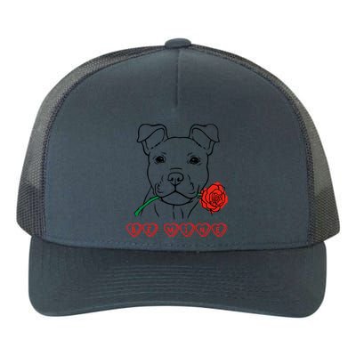 Be Mine Puppy With Rose Sweetheart Valentines Gift Yupoong Adult 5-Panel Trucker Hat