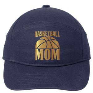 Basketball Mom Player Coach Sports Lover Graphic Funny Gift 7-Panel Snapback Hat