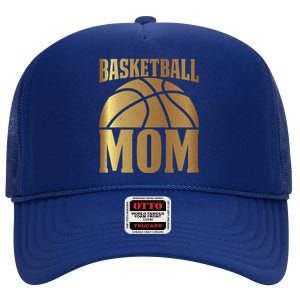 Basketball Mom Player Coach Sports Lover Graphic Funny Gift High Crown Mesh Back Trucker Hat