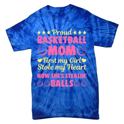 Basketball Mom Proud Mother Of Basketball Player Sport Gift Tie-Dye T-Shirt