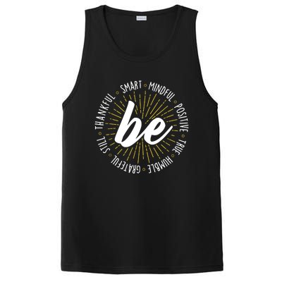 Be Motivational Quote Inspiration Positive Saying Life Slogan PosiCharge Competitor Tank