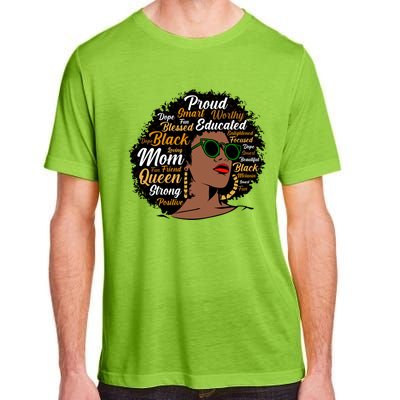 Black Mom Queen Afro African Dope Black Mother Melanin Cute Gift Adult ChromaSoft Performance T-Shirt