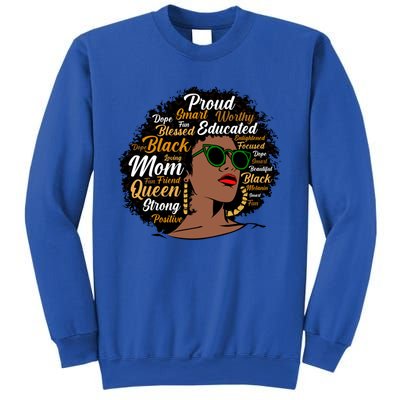 Black Mom Queen Afro African Dope Black Mother Melanin Cute Gift Sweatshirt