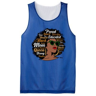 Black Mom Queen Afro African Dope Black Mother Melanin Cute Gift Mesh Reversible Basketball Jersey Tank