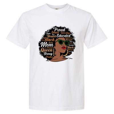 Black Mom Queen Afro African Dope Black Mother Melanin Cute Gift Garment-Dyed Heavyweight T-Shirt