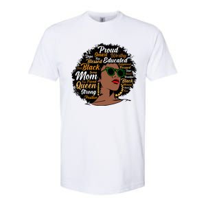 Black Mom Queen Afro African Dope Black Mother Melanin Cute Gift Softstyle CVC T-Shirt