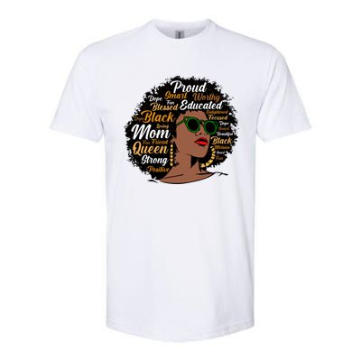 Black Mom Queen Afro African Dope Black Mother Melanin Cute Gift Softstyle CVC T-Shirt