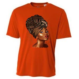 Black Mom Queen Afro African Juneteenth Black History Month Meaningful Gift Cooling Performance Crew T-Shirt