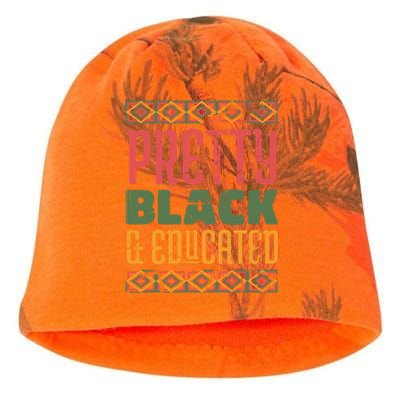 Black Melanin Queen Degree Graduation Pretty Black Educated Meaningful Gift Kati - Camo Knit Beanie