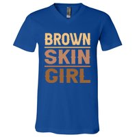 Black Melanin Queen Magic Brown Skin Juneteenth Gift V-Neck T-Shirt