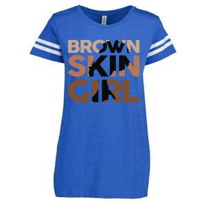 Black Melanin Queen Magic Brown Skin Girl Juneteenth Wo Enza Ladies Jersey Football T-Shirt