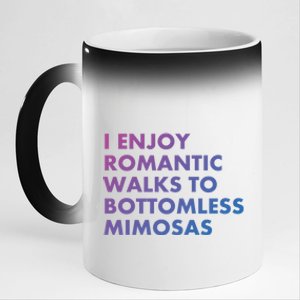 Bottomless Mimosas Rotic Walk Brunch Gift 11oz Black Color Changing Mug