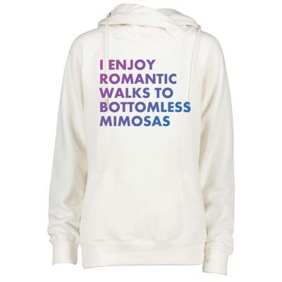 Bottomless Mimosas Rotic Walk Brunch Gift Womens Funnel Neck Pullover Hood