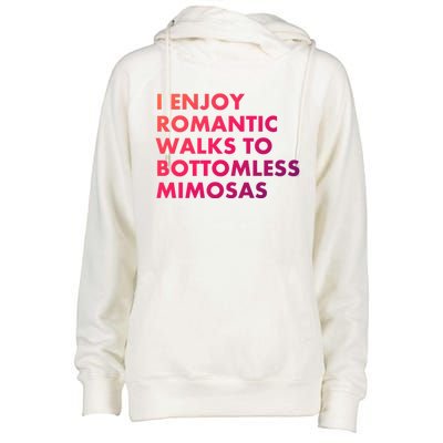 Bottomless Mimosas Rotic Walk Brunch Gift Womens Funnel Neck Pullover Hood