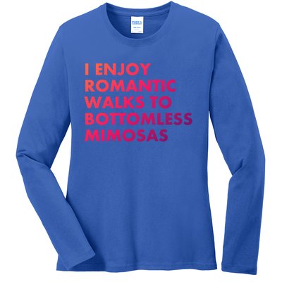 Bottomless Mimosas Rotic Walk Brunch Gift Ladies Long Sleeve Shirt