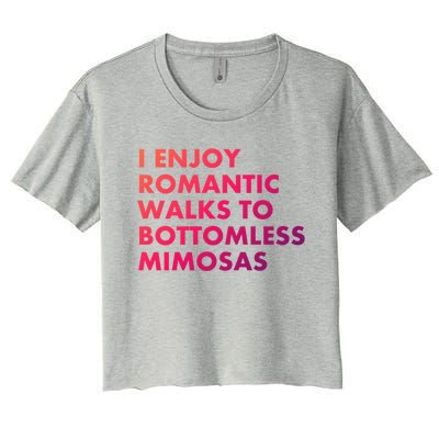 Bottomless Mimosas Rotic Walk Brunch Gift Women's Crop Top Tee