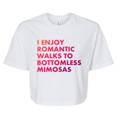 Bottomless Mimosas Rotic Walk Brunch Gift Bella+Canvas Jersey Crop Tee