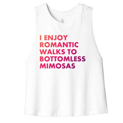 Bottomless Mimosas Rotic Walk Brunch Gift Women's Racerback Cropped Tank