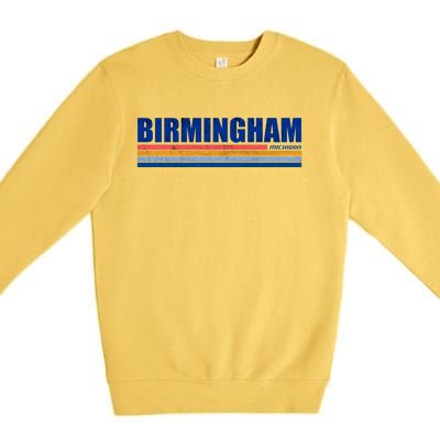 Birmingham Michigan Retro Premium Crewneck Sweatshirt