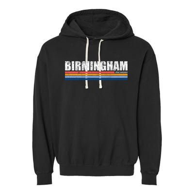 Birmingham Michigan Retro Garment-Dyed Fleece Hoodie