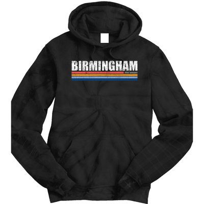 Birmingham Michigan Retro Tie Dye Hoodie