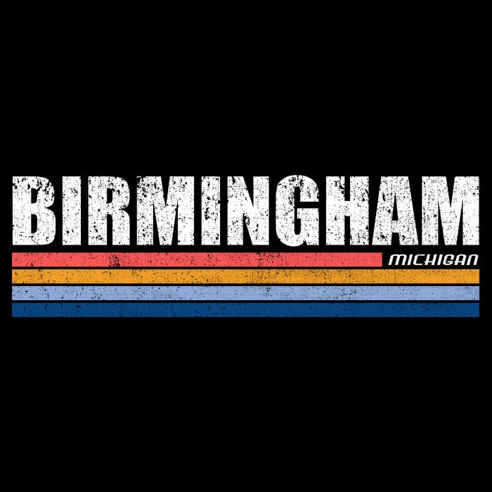 Birmingham Michigan Retro Tie-Dye T-Shirt