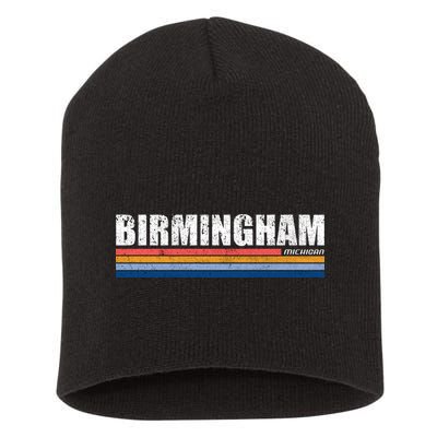 Birmingham Michigan Retro Short Acrylic Beanie