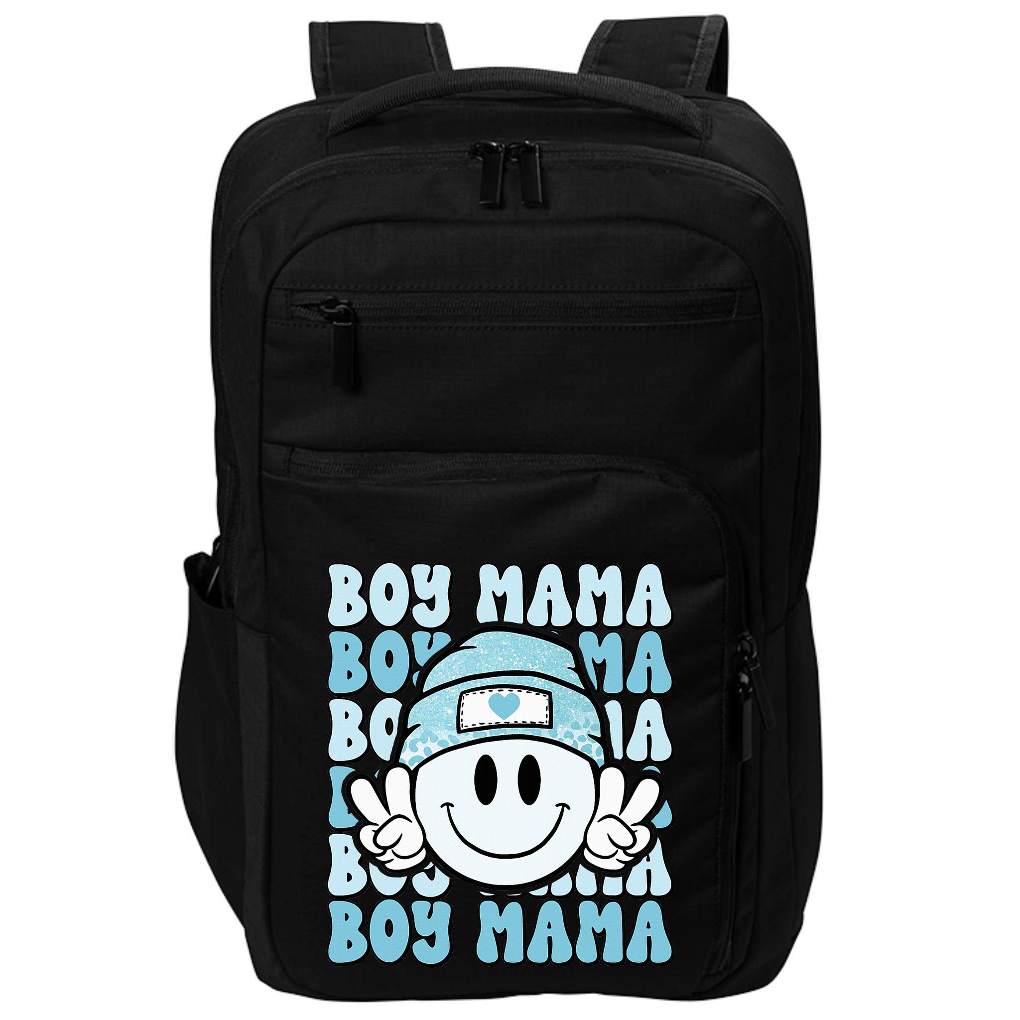 Boy Mama Retro Gift For Mother Mom Of Sons Impact Tech Backpack
