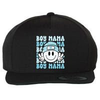 Boy Mama Retro Gift For Mother Mom Of Sons Wool Snapback Cap