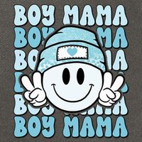Boy Mama Retro Gift For Mother Mom Of Sons Cotton Canvas Backpack