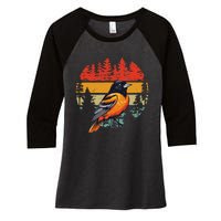 Baltimore Maryland Retro Vintage Women's Tri-Blend 3/4-Sleeve Raglan Shirt