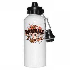 Baseball Mom Retro Baseball Mom Vibe Baseball Mommy Gift Aluminum Water Bottle